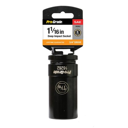 Pro-Grade Tools 3/4" Dr. 1-1/16" Impact Socket - Deep 16262